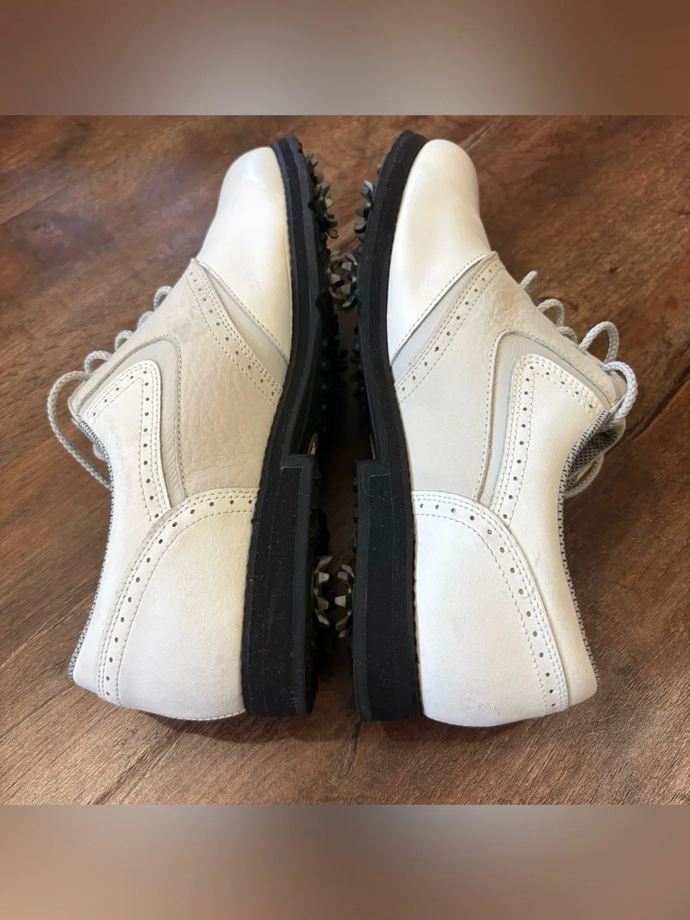 Footjoy Softjoys Terrains Golf Shoes Women Size 9.5M Gray and White Duramax Sole